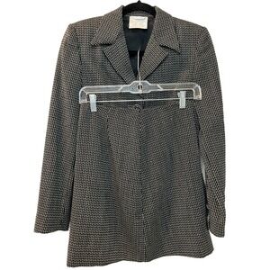 Women's VERSACE CLASSIC V2 wool single breasted two-piece suit size black white